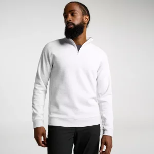 VRST Men's Recharge Pebble Fleece 1/4 Zip - Light Grey Heather