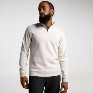 VRST Men's Recharge Pebble Fleece 1/4 Zip - Light Sand Heather